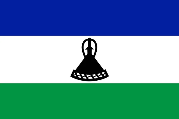 Флаг Вектора Лесото — стоковый вектор