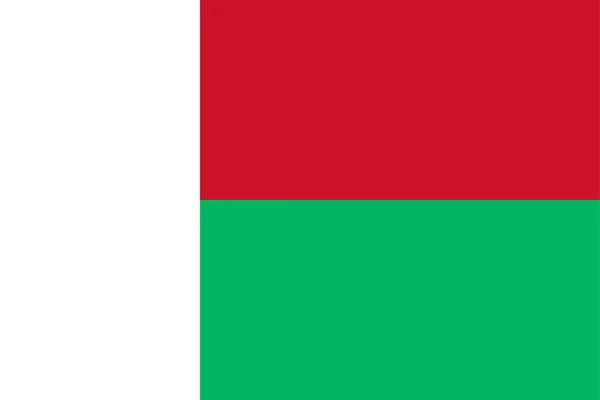 Vlag Van Madagaskar Vector — Stockvector