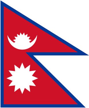 Nepal vektör kalite çizgi rengi bayrağı
