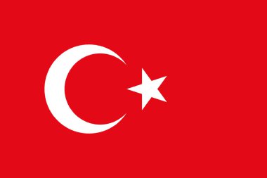 Türkiye vektör illüstrasyonunun bayrağı