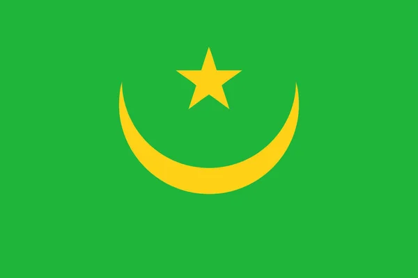 Warna Garis Kualitas Vektor Mauritania - Stok Vektor