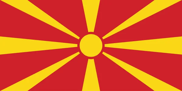 Kuzey Makedonya vektör kalite çizgi rengi bayrağı