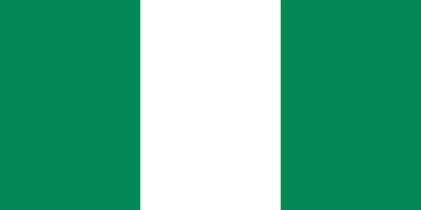 Nigéria Zászlója Vektor Minőségi Vonal Színe — Stock Vector