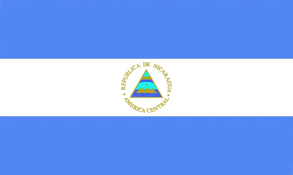 Bandera Nicaragua Vector Calidad Línea Color — Archivo Imágenes Vectoriales