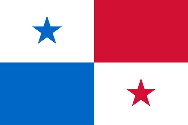 Bandera Panamá Vector Calidad Línea Color — Archivo Imágenes Vectoriales