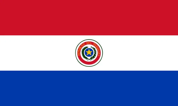 Paraguay vektör kalite çizgi rengi bayrağı
