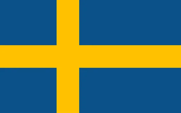 Bandera Del Vector Sueco Ilustración — Archivo Imágenes Vectoriales
