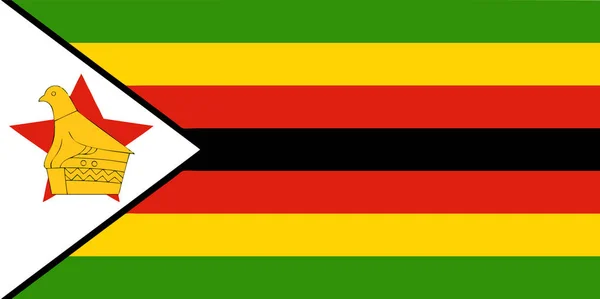 Vlag Van Zimbabwe Vector Illustratie — Stockvector