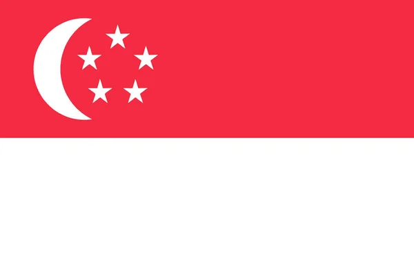 Bandera Singapur Vector Ilustración — Vector de stock