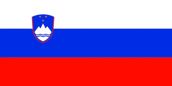 Illustrazione Vettoriale Della Bandiera Slovena — Vettoriale Stock