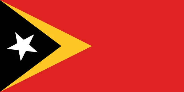 Vlajka Východního Timoru Vektorové Ilustrace — Stockový vektor