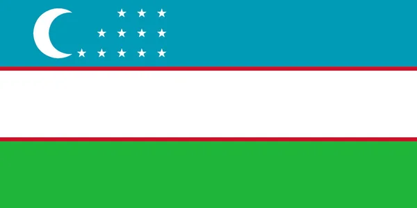 Vlag Van Oezbekistan Vector Kwaliteit Lijn Kleur — Stockvector