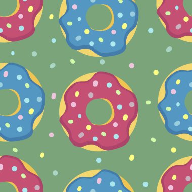 Tatlı desenli donutlar.