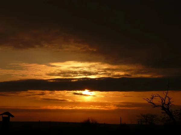 Sonne Sonnenuntergang Und Wolken — Stockfoto