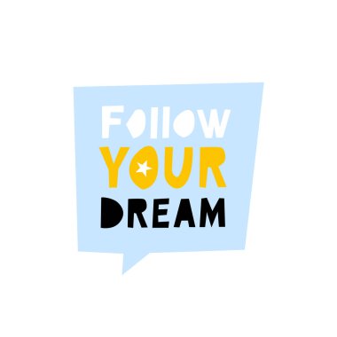 İskandinav minimalist tarzı yazı ile hayalinizdeki vektör izleyin