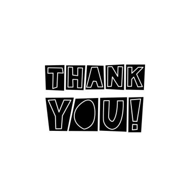 Teşekkür ederim vektör İskandinav minimalist tarzda