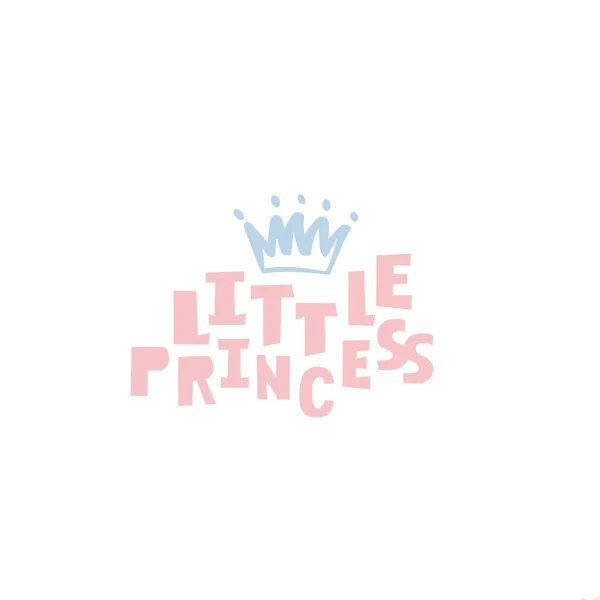 Little Princess Vector Poster Scandinavian Minimalistic Style — Stock Vector