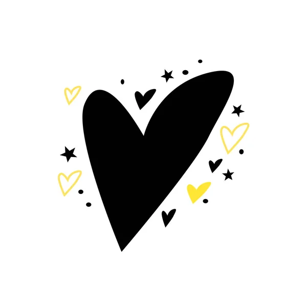 Love Heart Icon Affiche Graphique Vectorielle — Image vectorielle