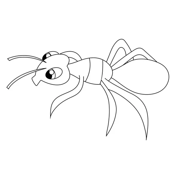 Schattig ant overzicht. voorraad vectorillustratie — Stockvector