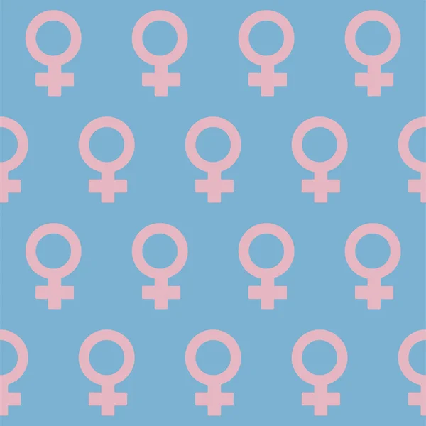 Female gender signs. seamless pattern — ストックベクタ