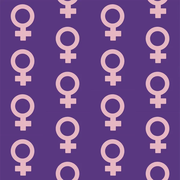 Female gender signs. seamless pattern — ストックベクタ