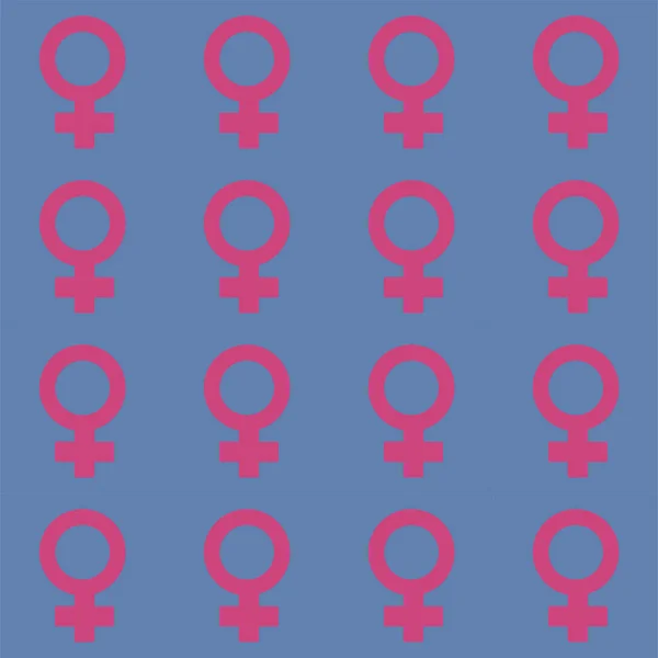 Female gender signs. seamless pattern — ストックベクタ