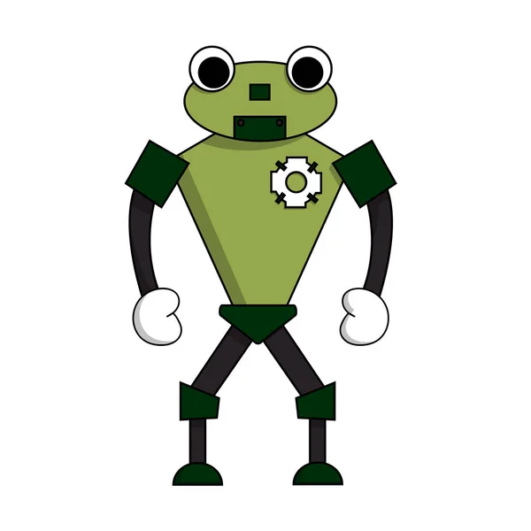 Personaje de dibujos animados robot. Ilustración aislada del vector de stock — Vector de stock