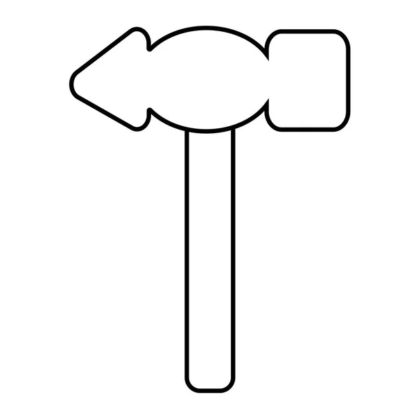 Esboço ícone de martelo. Ilustração vetorial isolada —  Vetores de Stock