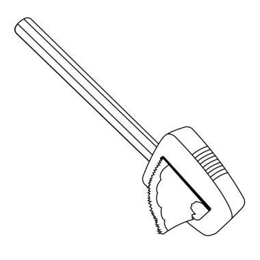 keskinkalem anahat. Yalıtılmış stok vektör illüstrasyonu