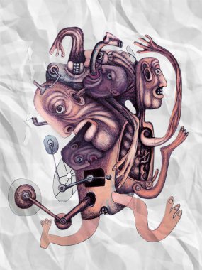 kağıt, arka plan ile zihin ve beden   