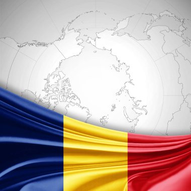 Romanya bayrağı ile kopya alanı metin - 3d çizim için    