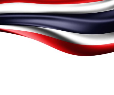 Tayland bayrağı ile kopya alanı metin - 3d çizim için    