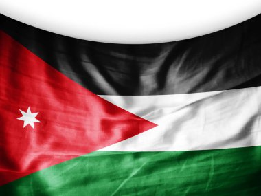 Kopya alanı için metin - 3d çizim ile Ürdün bayrağı    