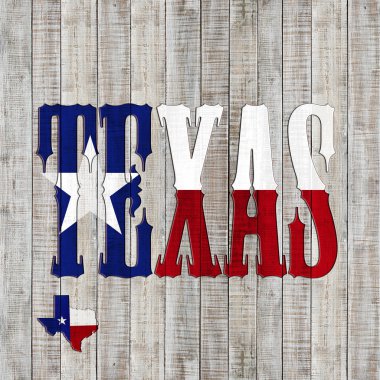 Texas arka plan kopya alanı için metin - 3d çizim ile    