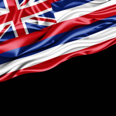 Hawaii bayrağı ile kopya alanı metin - 3d çizim için    