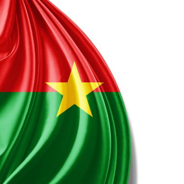 Burkina bayrağı ile kopya alanı metin - 3d çizim için    