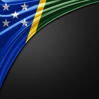 Solomon Adaları bayrağı ile kopya alanı metin - 3d çizim için    