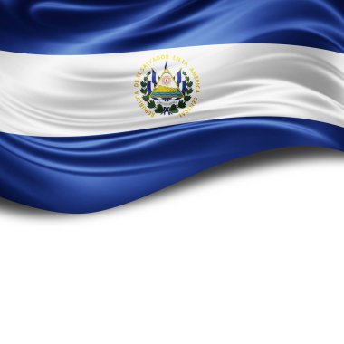 El Salvador bayrakla kopya alanı metin - 3d çizim için    
