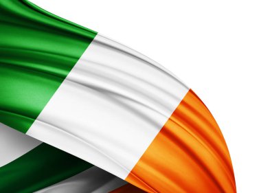 İrlanda bayrağı ile kopya alanı metin - 3d çizim için    