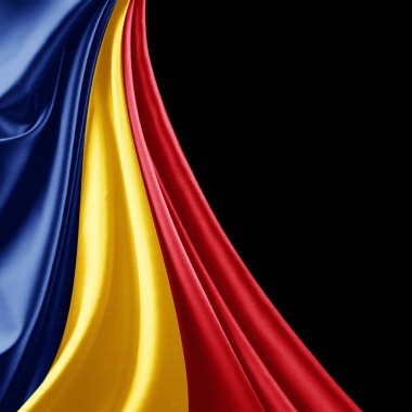 Romanya bayrağı ile kopya alanı metin - 3d çizim için    