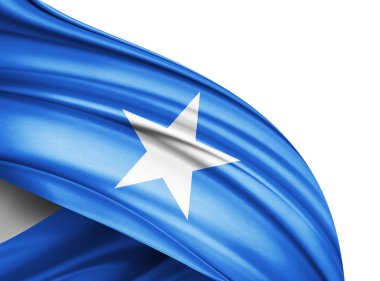 Somali bayrağı ile kopya alanı metin - 3d çizim için    