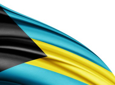 Bahamalar bayrağı ile kopya alanı metin - 3d çizim için    