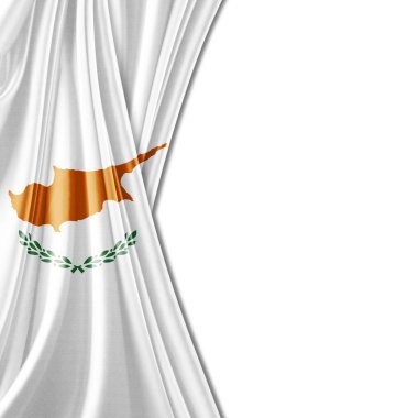 Kıbrıs bayrağı ile kopya alanı metin - 3d çizim için    