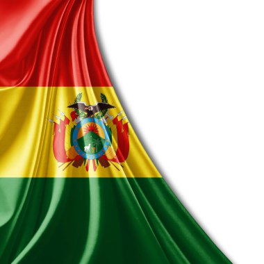 Bolivya'nın bayrakla kopya alanı metin - 3d çizim için    