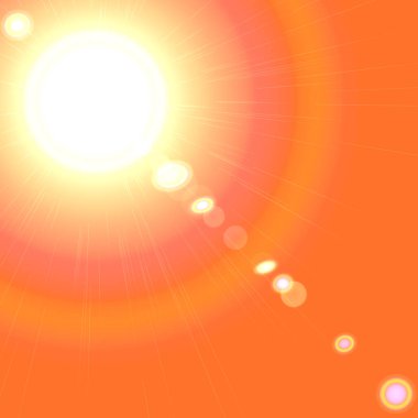 Güneş glow - illüstrasyon ile arka plan