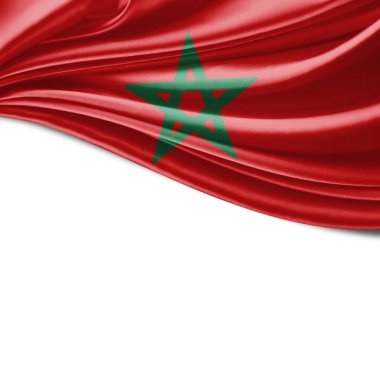 Fas bayrağı ile kopya alanı metin - 3d çizim için    