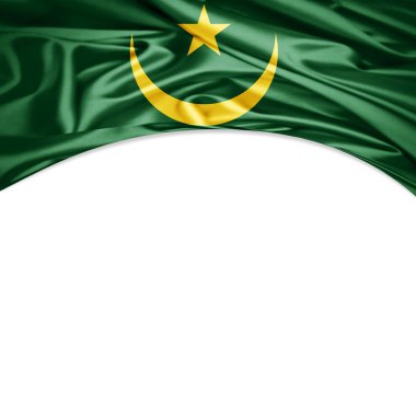 Flag of   Mauritania  with copy space for your text on  white background - 3D illustration 