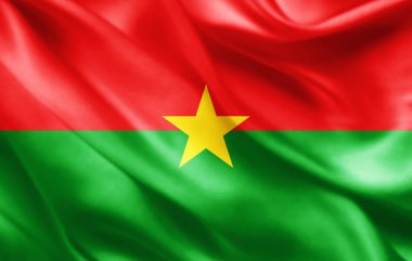 Burkina bayrağı ile kopya alanı metin - 3d çizim için    