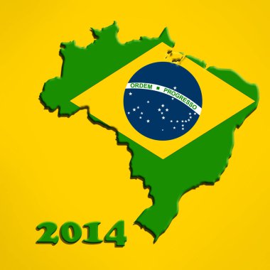 Brezilya bayrağı ile kopya alanı metin veya resimler 