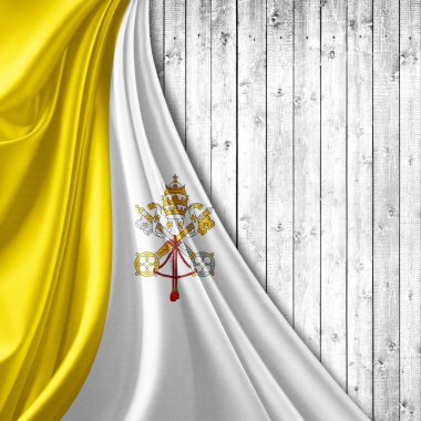 Vatikan bayrağı kopya alanı için metin veya görüntüleri - 3d çizim ile